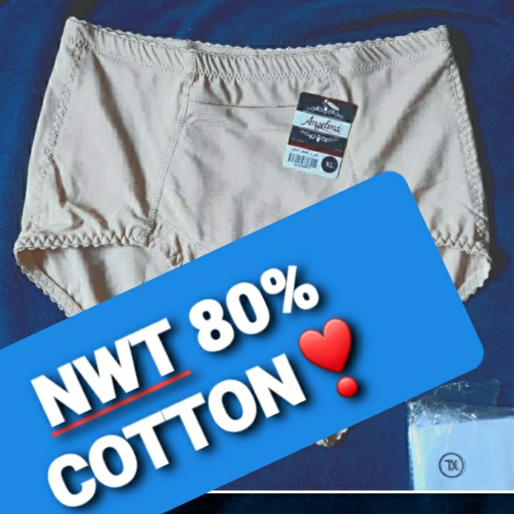 Angelina cotton elastane high waist panties XL travel zipper